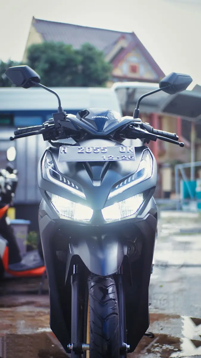 a black and silver motorcycle