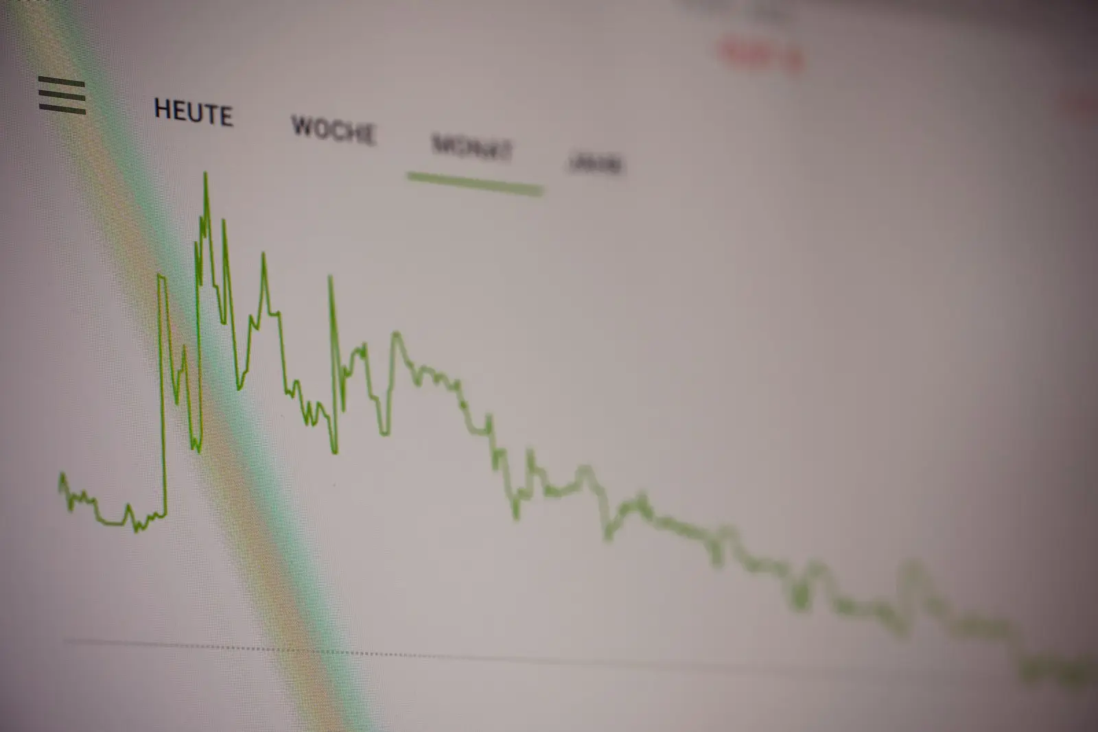 white paper with green line