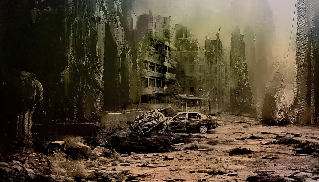 apocalypse, city, ruins